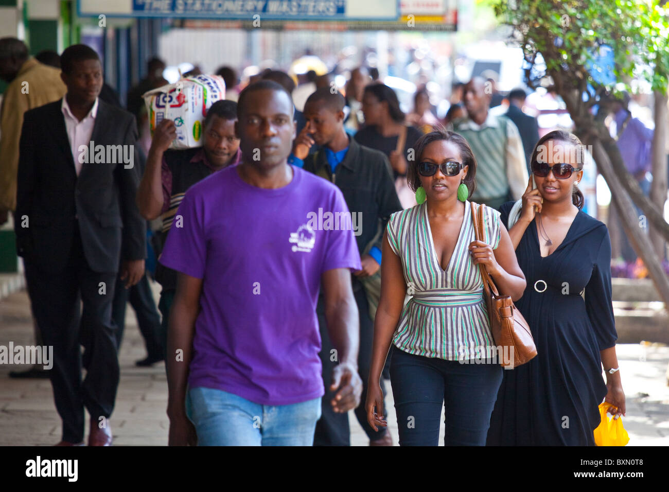 Il centro di Nairobi, in Kenya Foto Stock