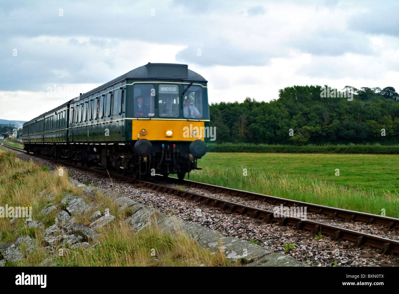 Unità diesel classe 115/117 sulla West Somerset railway nel 2009 Foto Stock