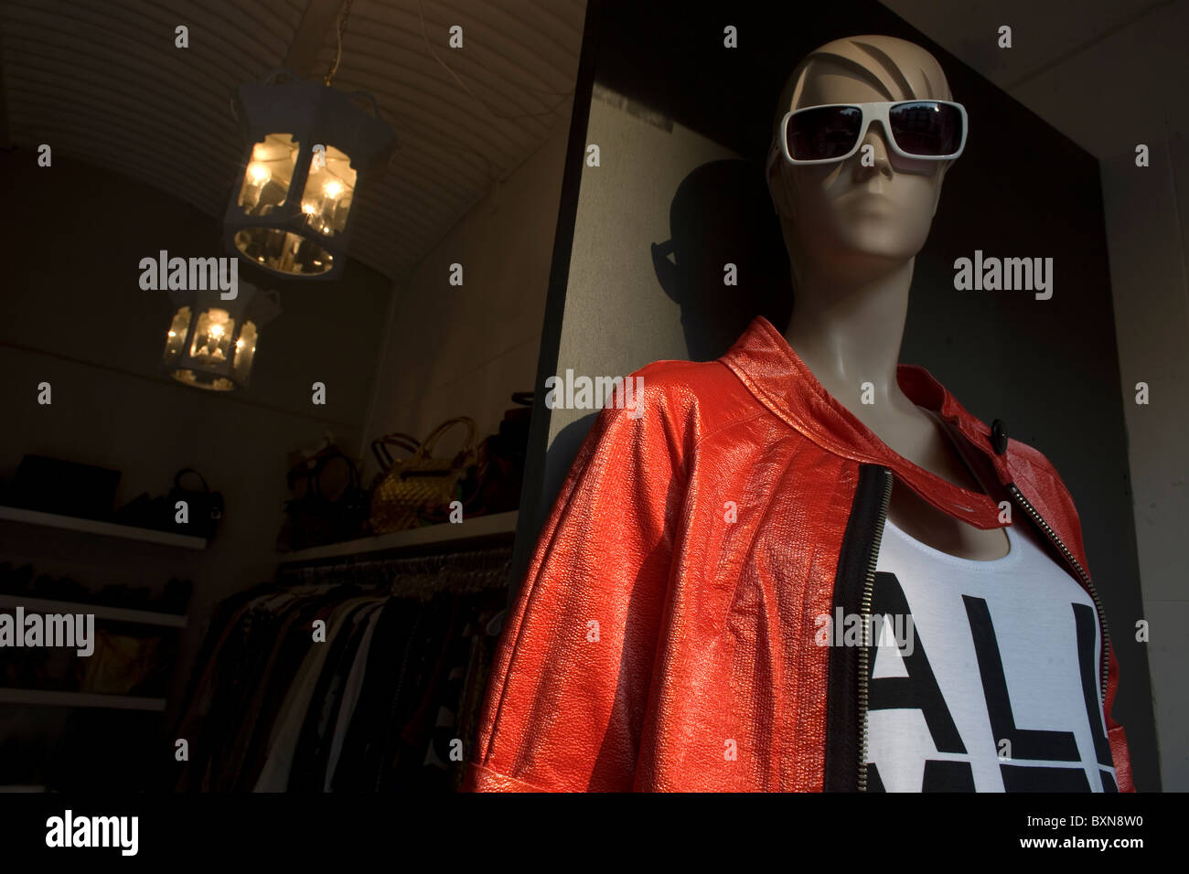 Vintage Hoe negozio di abbigliamento in Roma Norte, Città del Messico, 13 ottobre 2009. Foto Stock