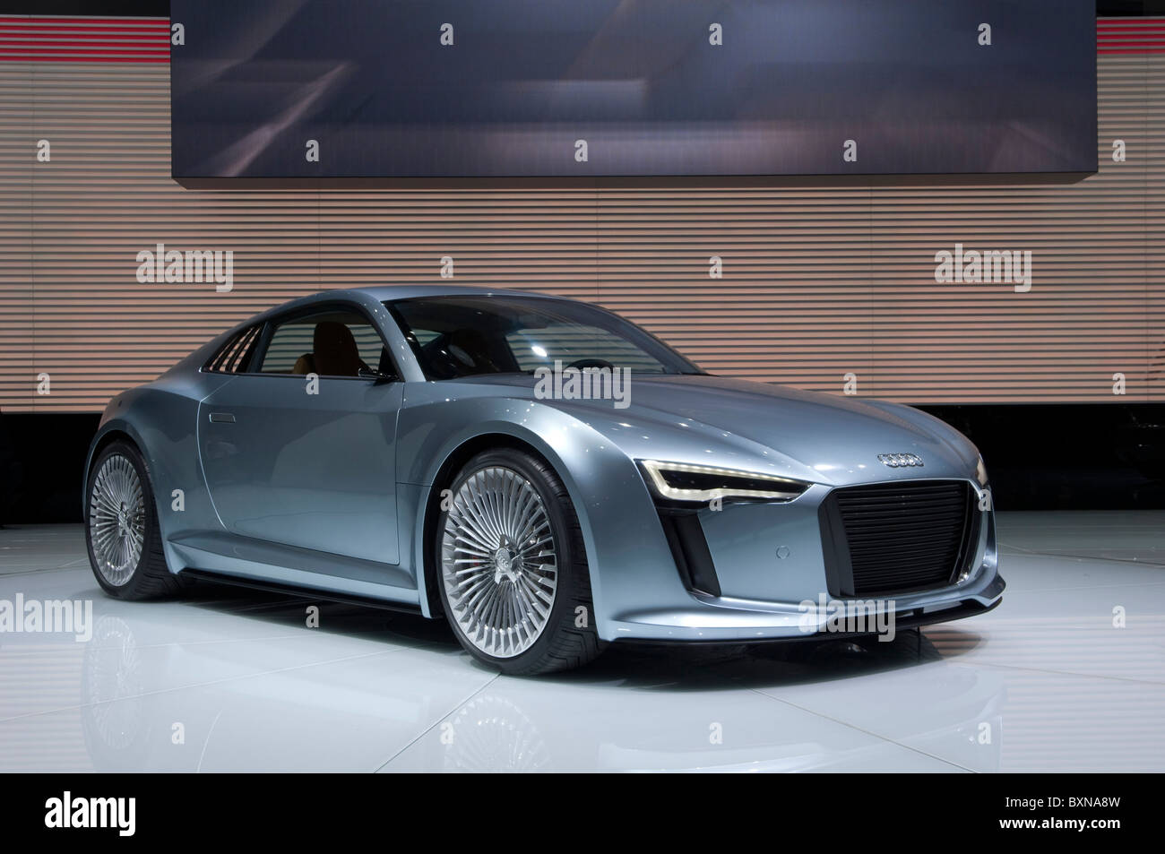 Audi e-tron concept car elettrica al 2010 North American International Auto Show Foto Stock