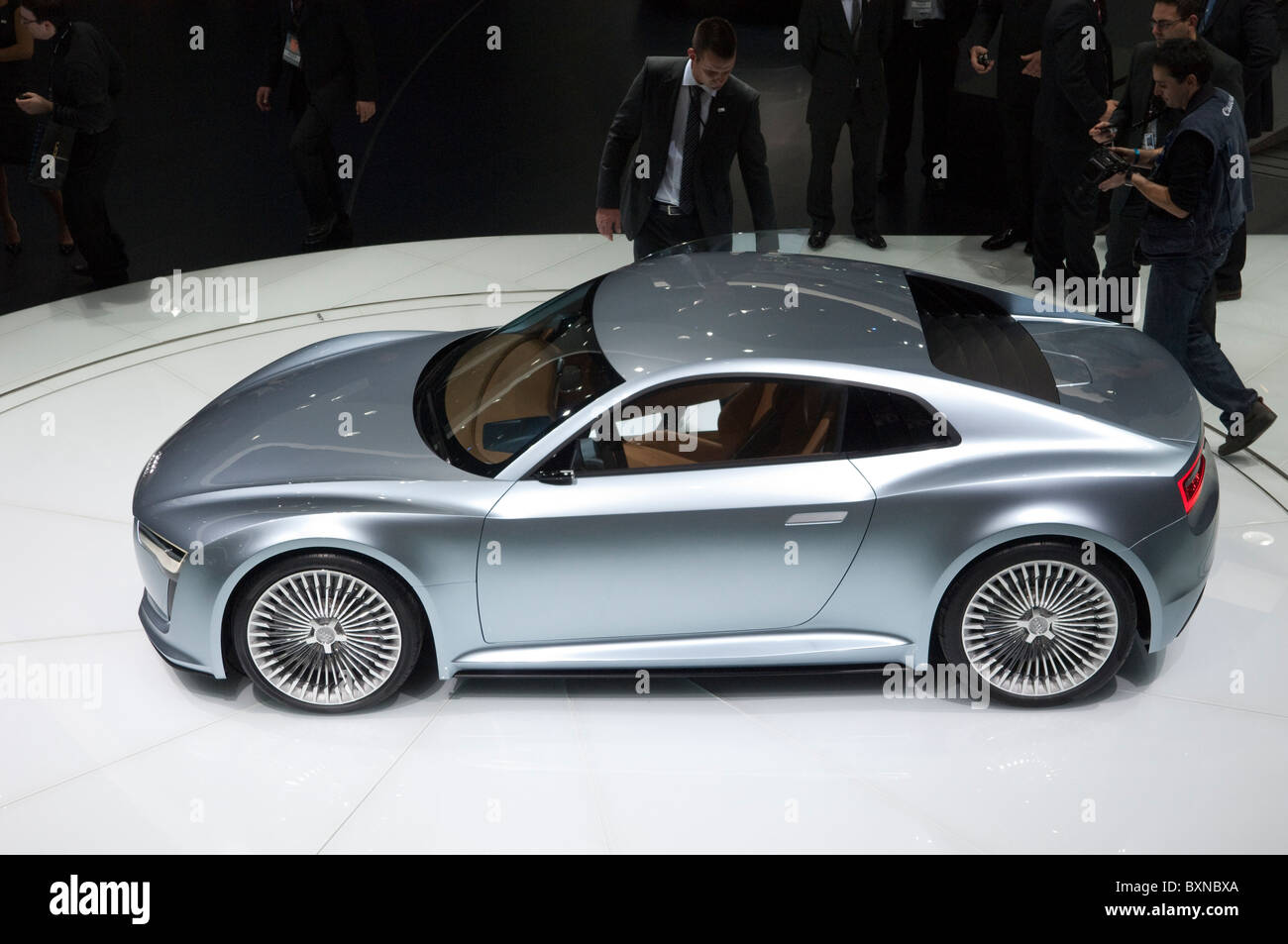 Audi e-tron concept car elettrica al 2010 North American International Auto Show di Detroit Foto Stock