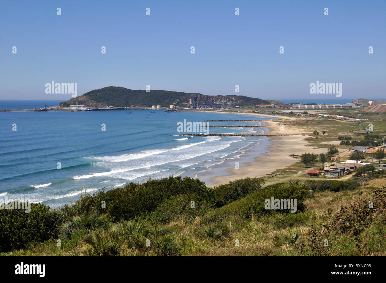 Porto Spiaggia, Imbituba, Santa Catarina, Brasile Foto Stock