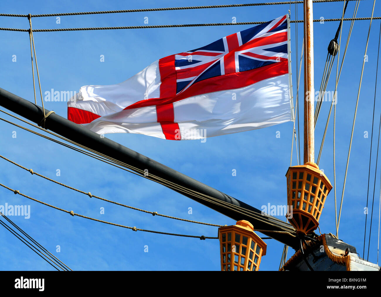 HMS Victory nave storica, Portsmouth Historic Dockyard, Hampshire, Inghilterra, Regno Unito Foto Stock