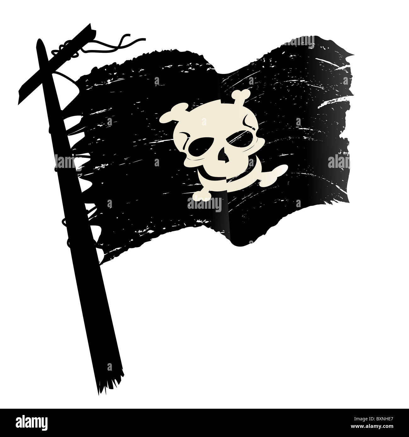 Grunge bandiera pirata Foto Stock