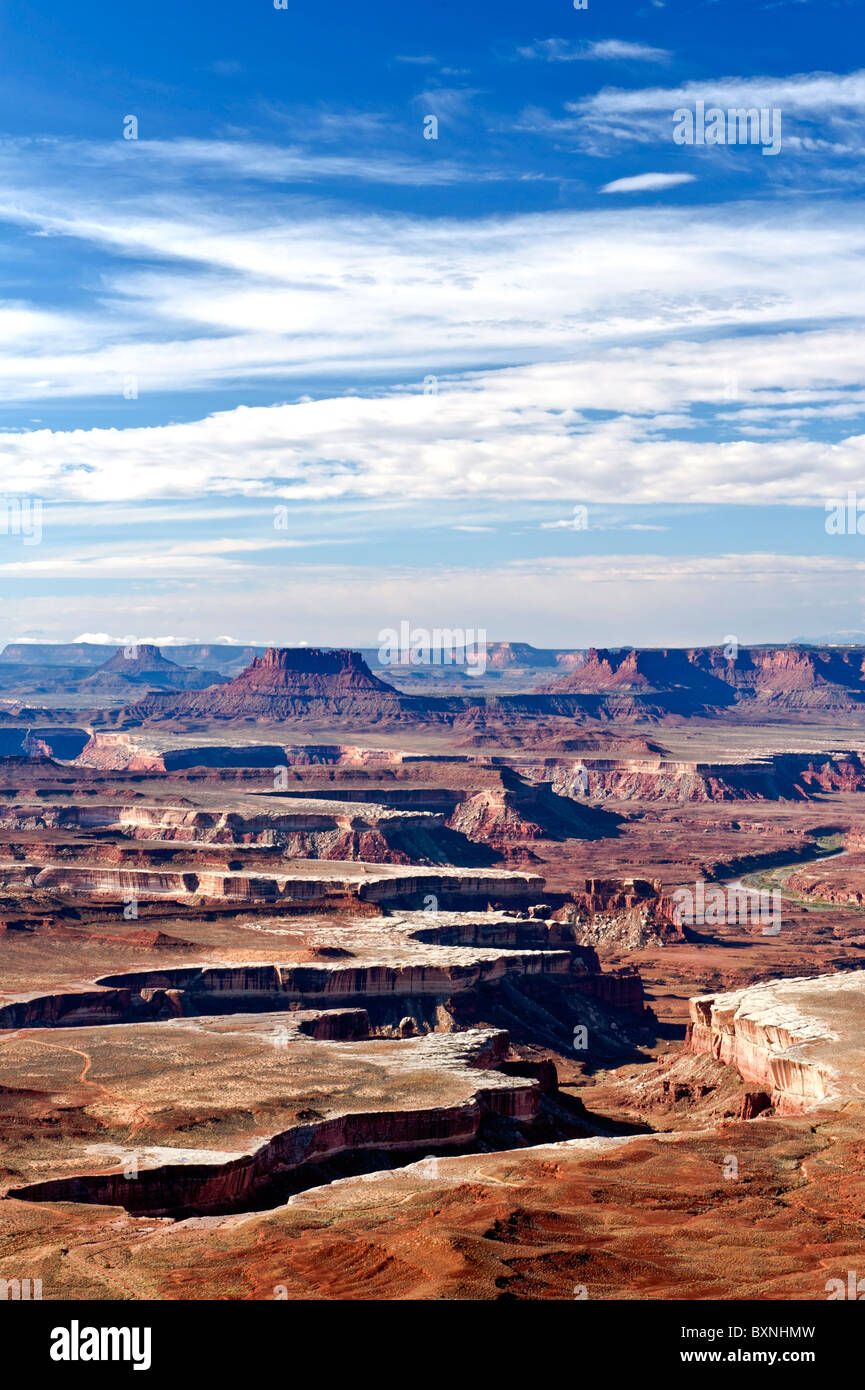 Green River si affacciano sul Parco Nazionale di Canyonlands isole nel cielo vicino a Moab Utah Foto Stock