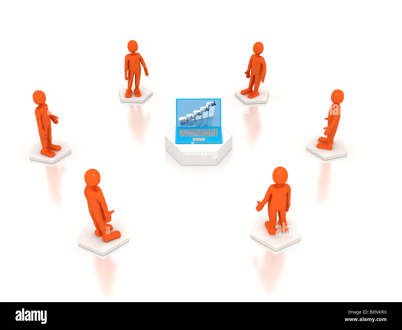 Concetto di comunicazione. Immagine 3D rappresentata Foto Stock