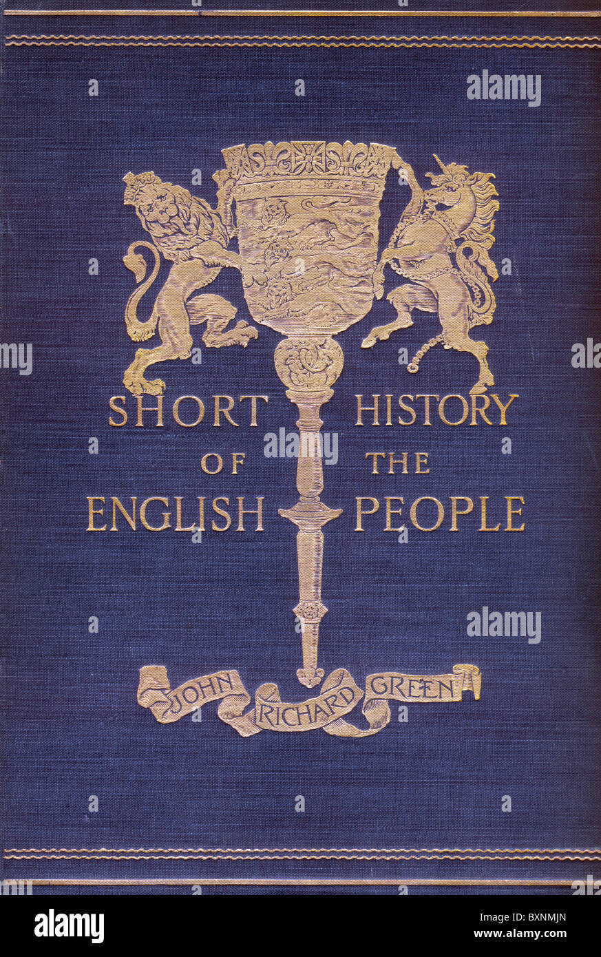 Coperchio anteriore della breve storia del popolo inglese da John Richard Green, pubblicato per la prima volta in quattro volumi in 1892 Foto Stock