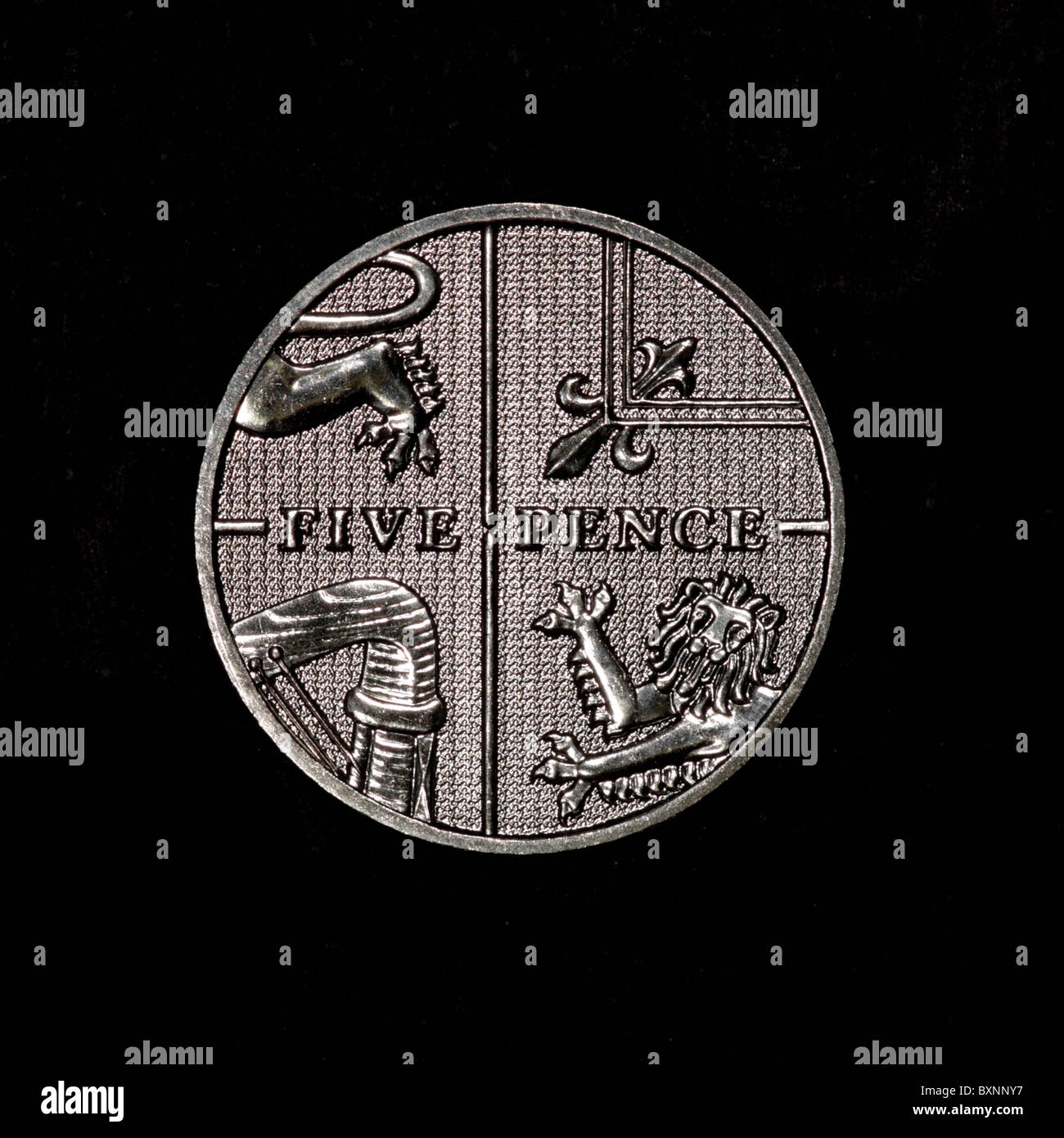 2011 cinque pence coin Foto Stock