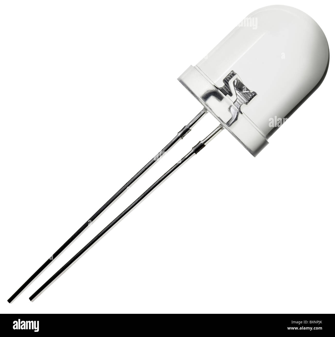 La piena messa a fuoco di una luce a LED isolato con tracciato di ritaglio Foto Stock