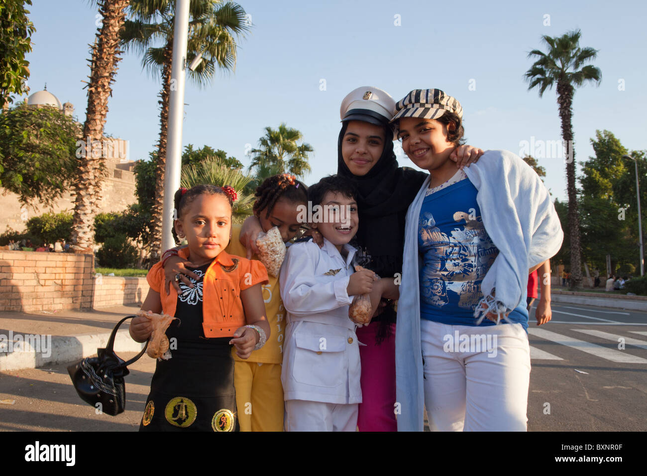 I bambini di strada, il Cairo, Egitto Foto Stock