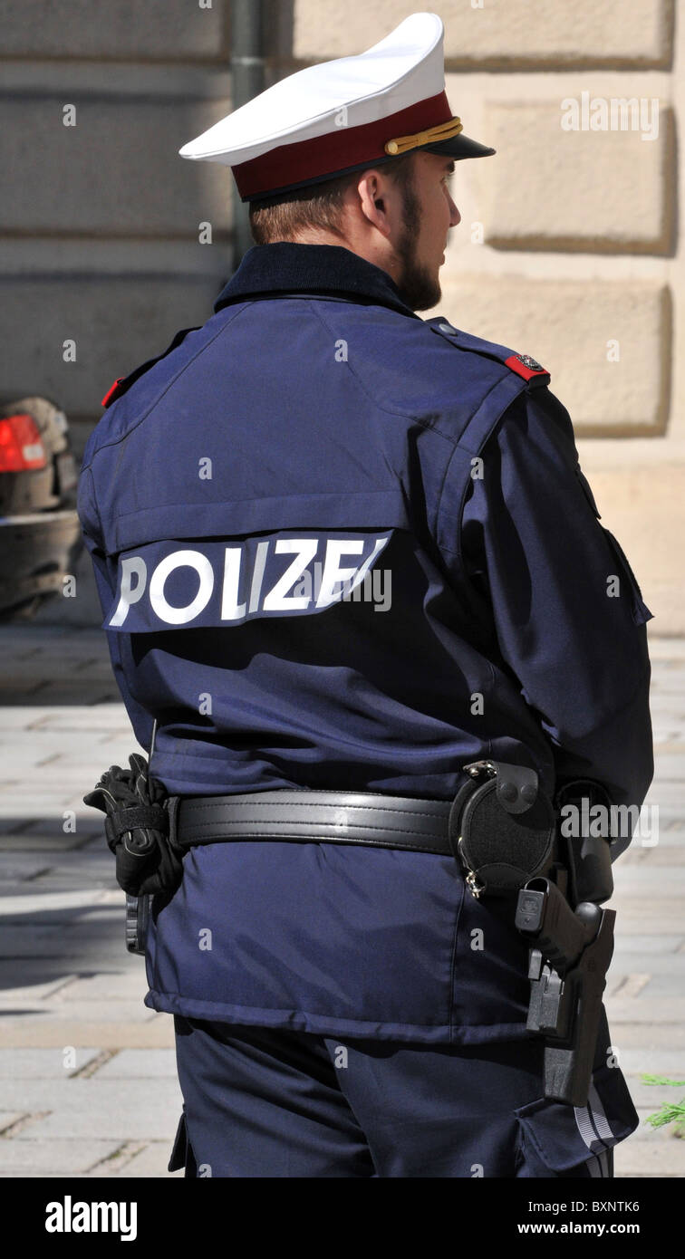 Funzionario di polizia, Vienna, Austria, Europa Foto Stock