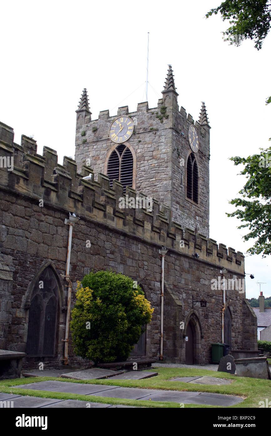 Santa Maria e la chiesa di San Nicola, Beaumaris, Anglesey, Galles del Nord Foto Stock
