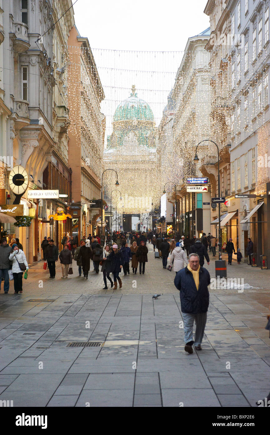 Shopping di Natale a Vienna Foto Stock