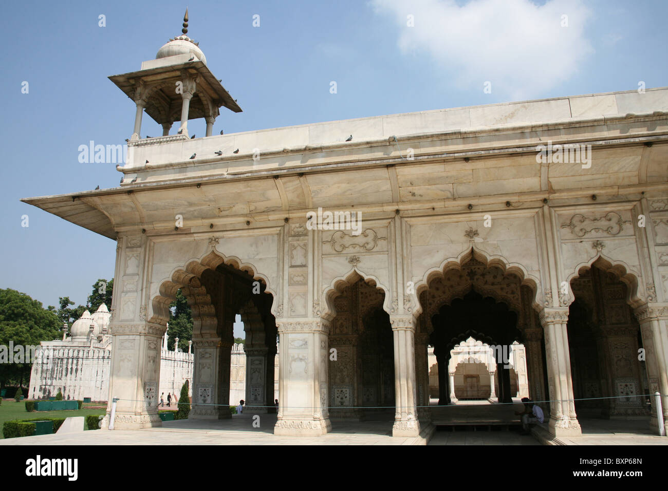 Vista di Diwan-i-Khas Hall dell udienza privata presso il Forte rosso Lal Qila, Delhi, India settentrionale Foto Stock
