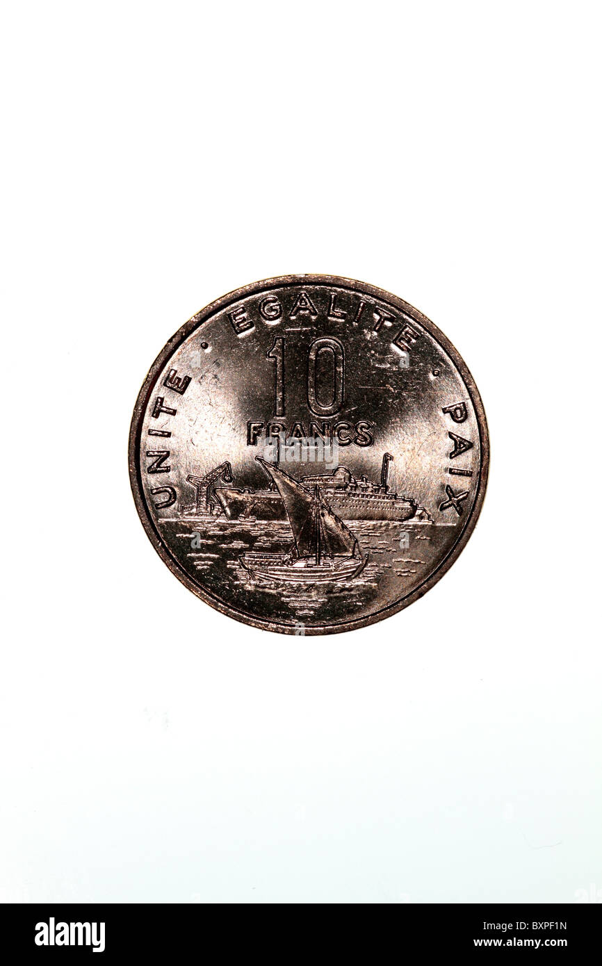 Gibuti coin - 10 franchi Foto Stock