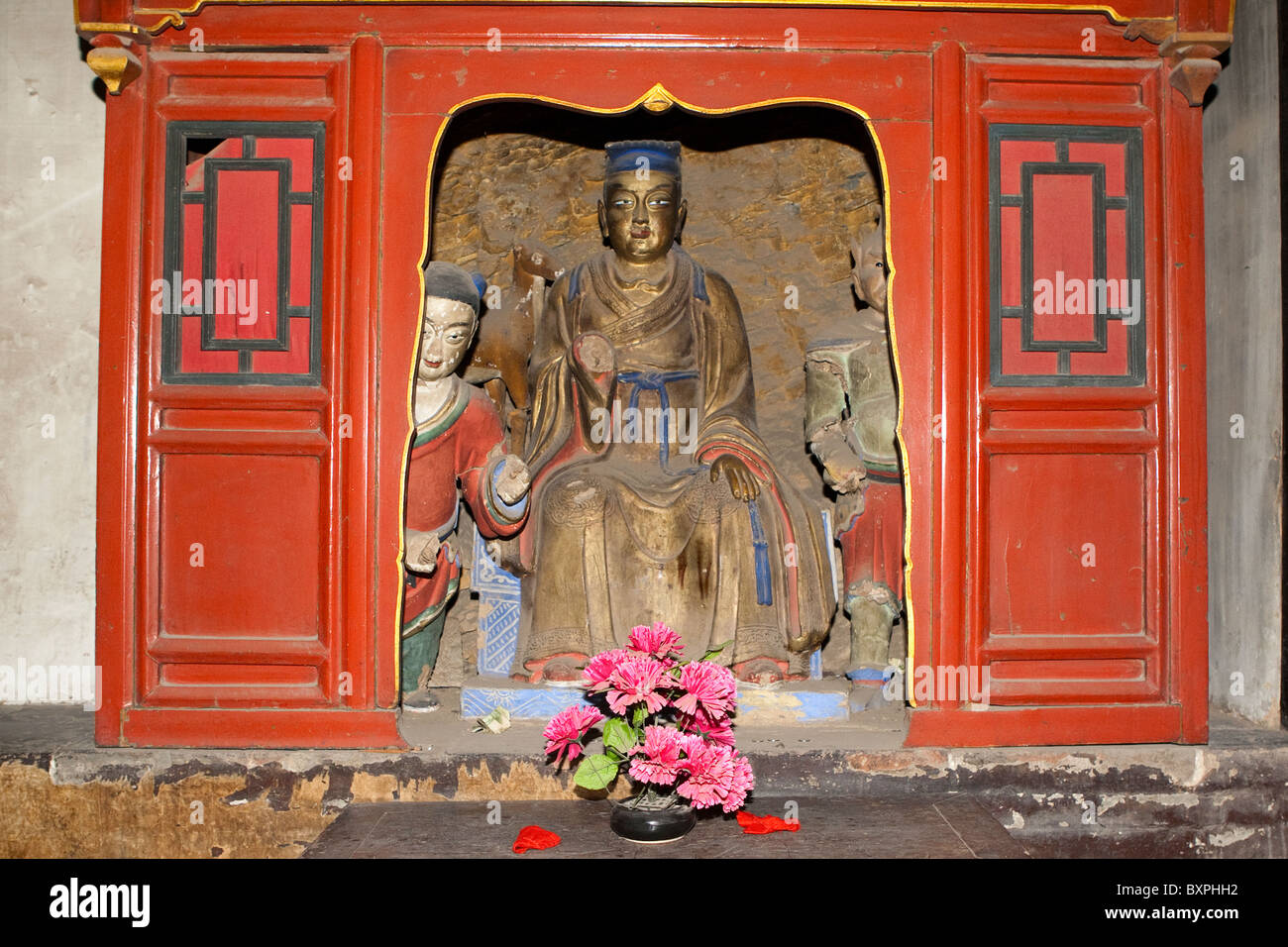 Santuario buddista. Appendere il monastero, Xuankong tempio, Datong, Hunyuan county, Cina. Foto Stock