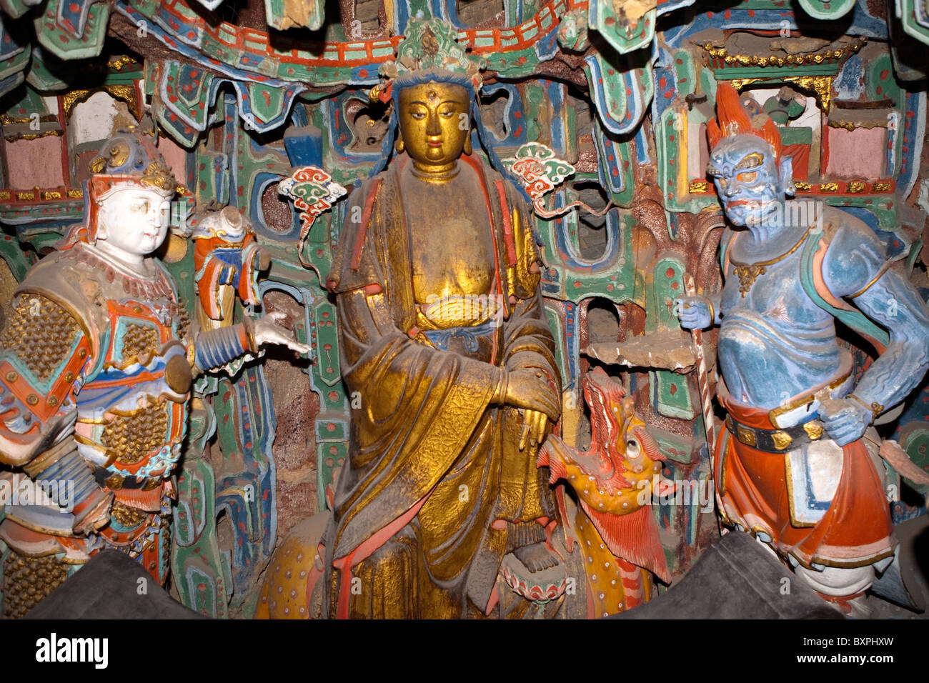 Santuario buddista. Appendere il monastero, Xuankong tempio, Datong, Hunyuan county, Cina. Foto Stock