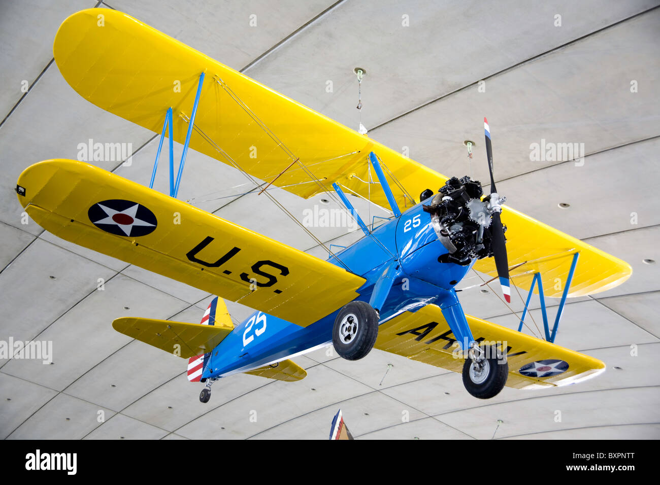 Boeing Stearman PT-17 Kaydet, biplanare, Esercito Americano Foto Stock