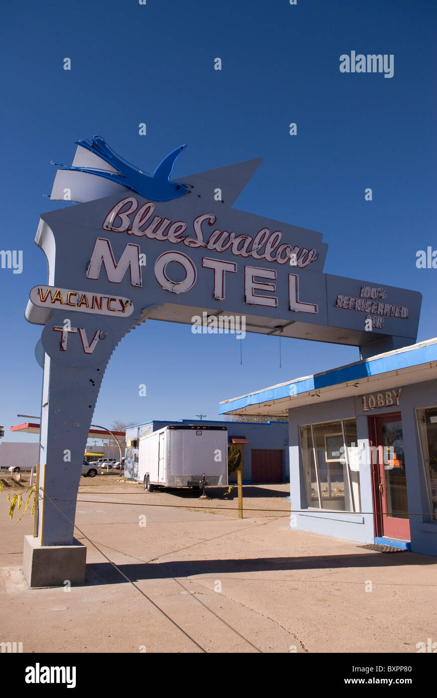 Blue Swallow Motel Tucumcari, Nuovo Messico USA Foto Stock