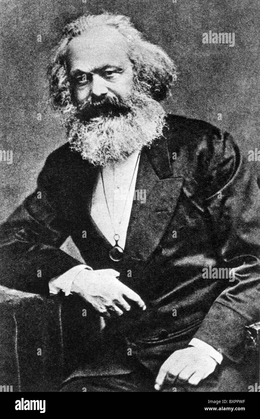 KARL MARX (1818-1883) Tedesco filosofo politico e rivoluzionario comunista Foto Stock