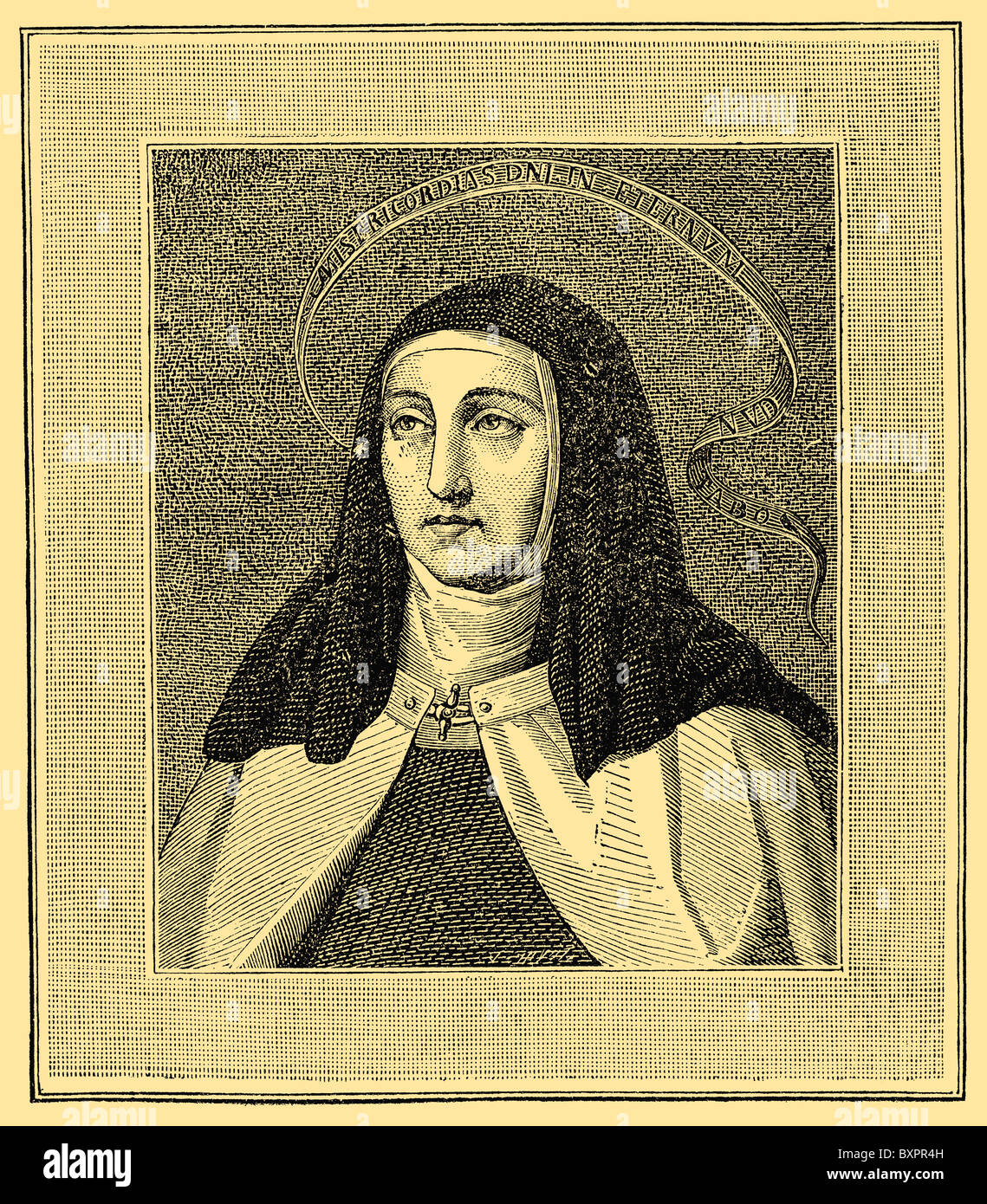 Santa Teresa di Avila, chiamato anche Santa Teresa di Gesù (1515 - 1582), mistico spagnolo, monaca carmelitana, e scrittore del contatore Foto Stock