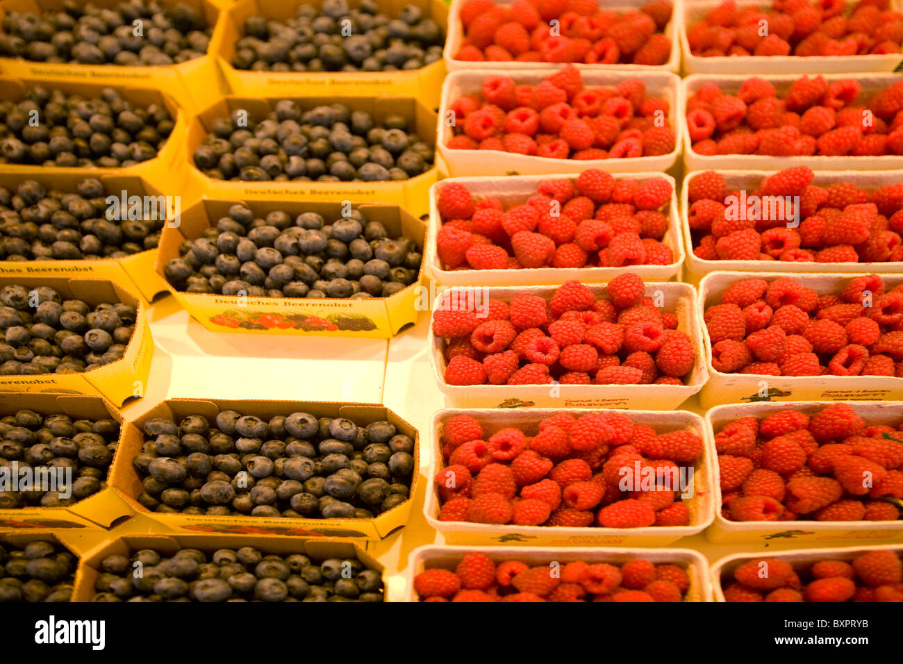 Il mercato della frutta a Praga Foto Stock