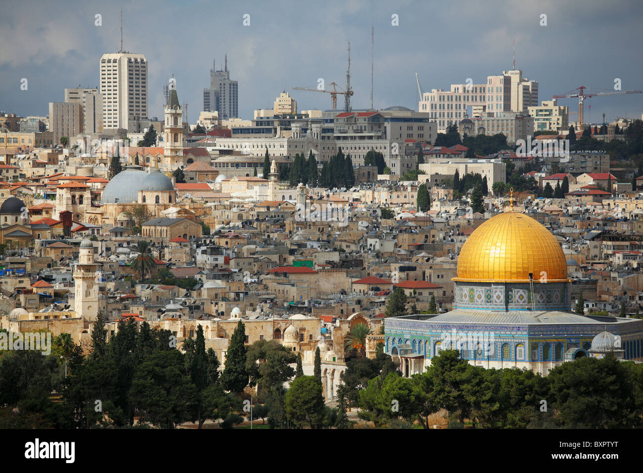 Magnifico panorama di Gerusalemme. Foto Stock