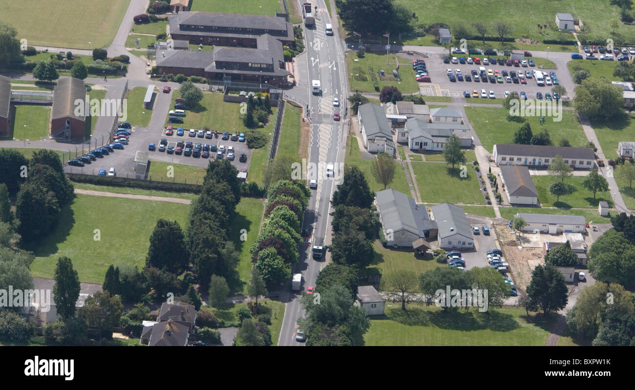 Vista aerea di HMP Ford in West Sussex. Foto di James Boardman. Foto Stock