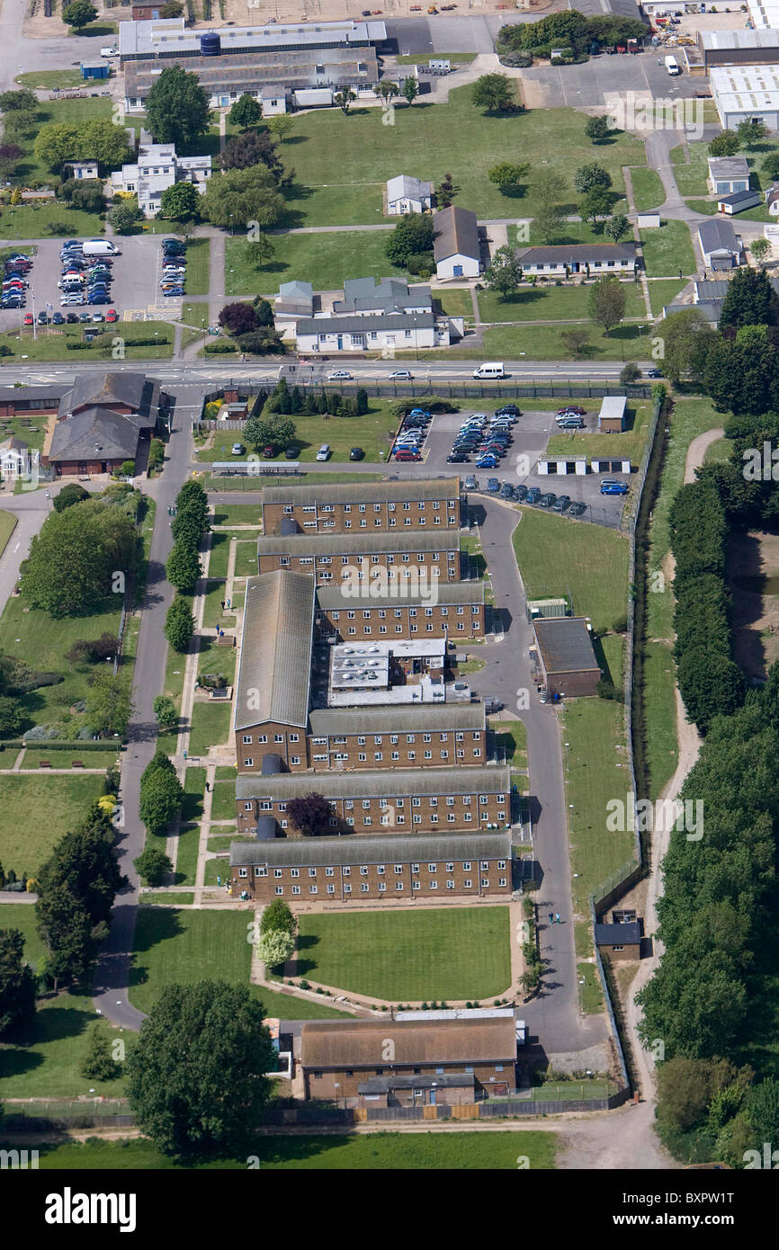 Vista aerea di HMP Ford in West Sussex. Foto di James Boardman. Foto Stock