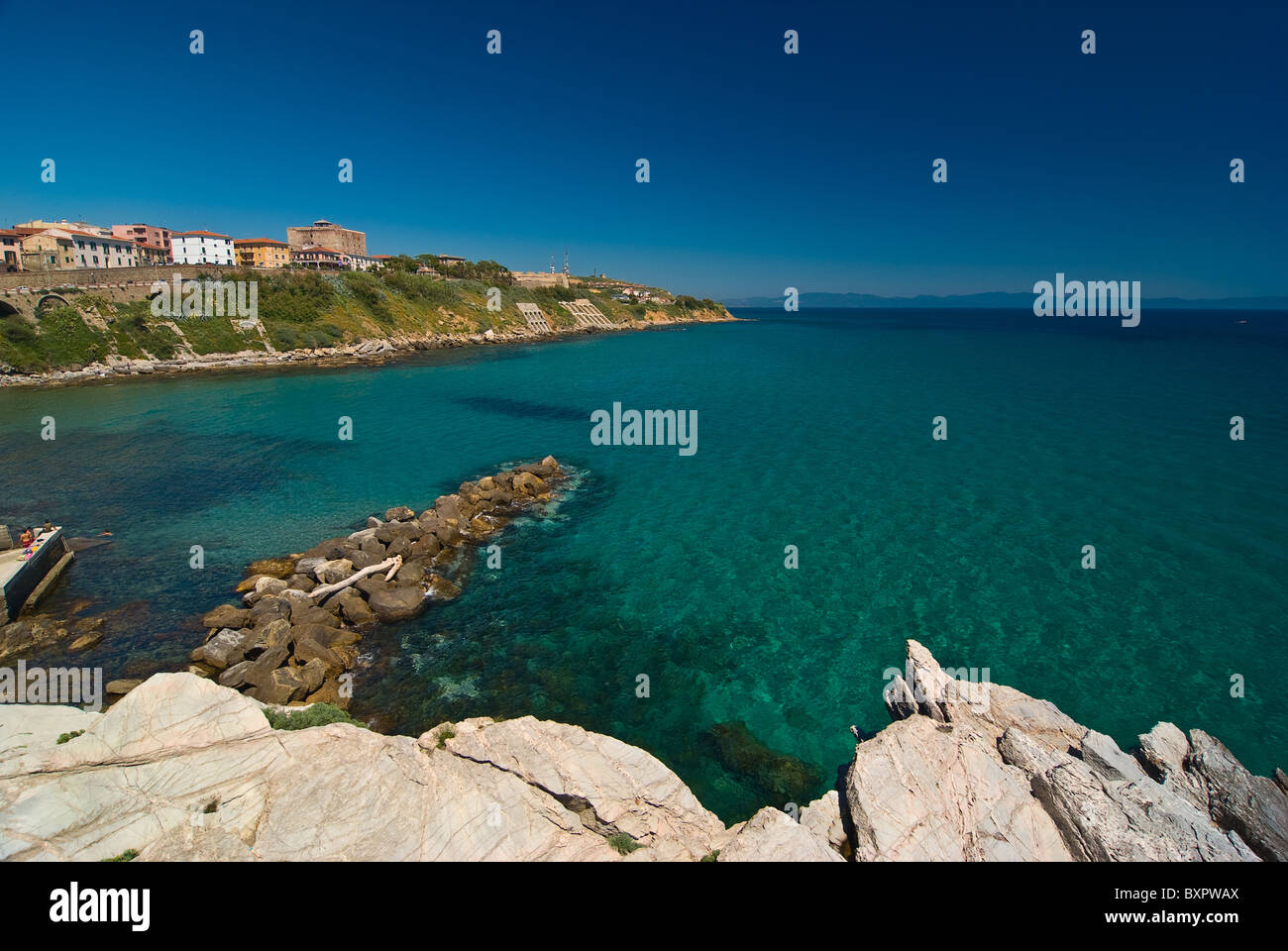 Vista dell'Isola d'Elba Foto Stock