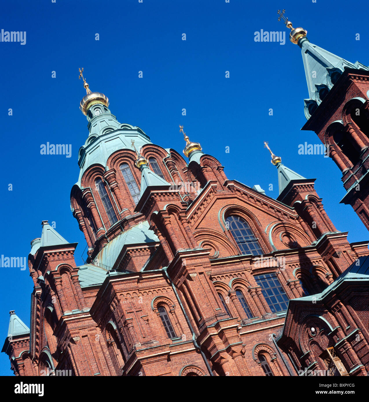 Cattedrale Uspenski, basso angolo di visione Foto Stock
