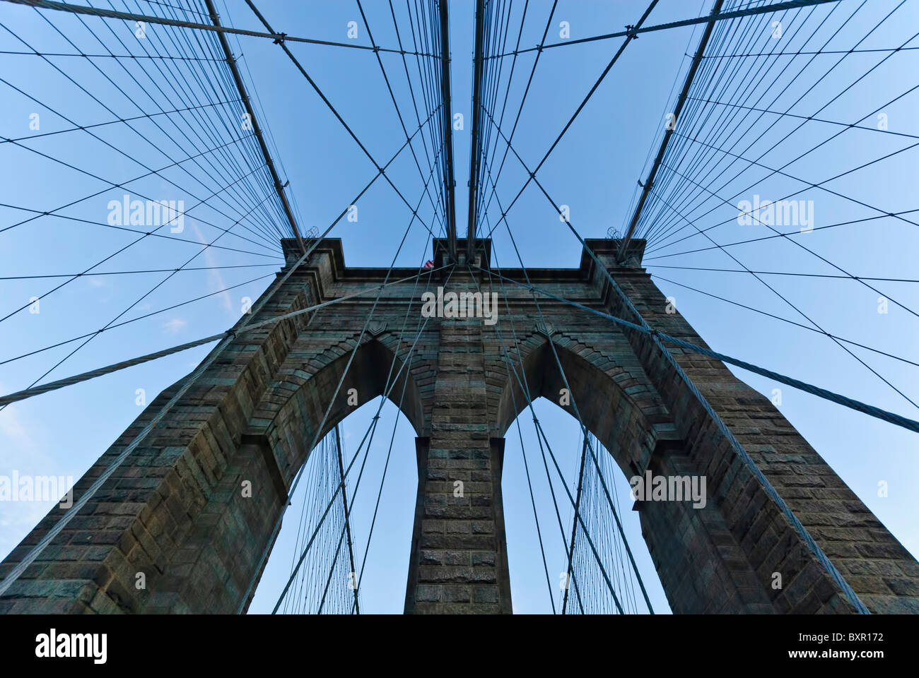 Il ponte di Brooklyn a New York Foto Stock