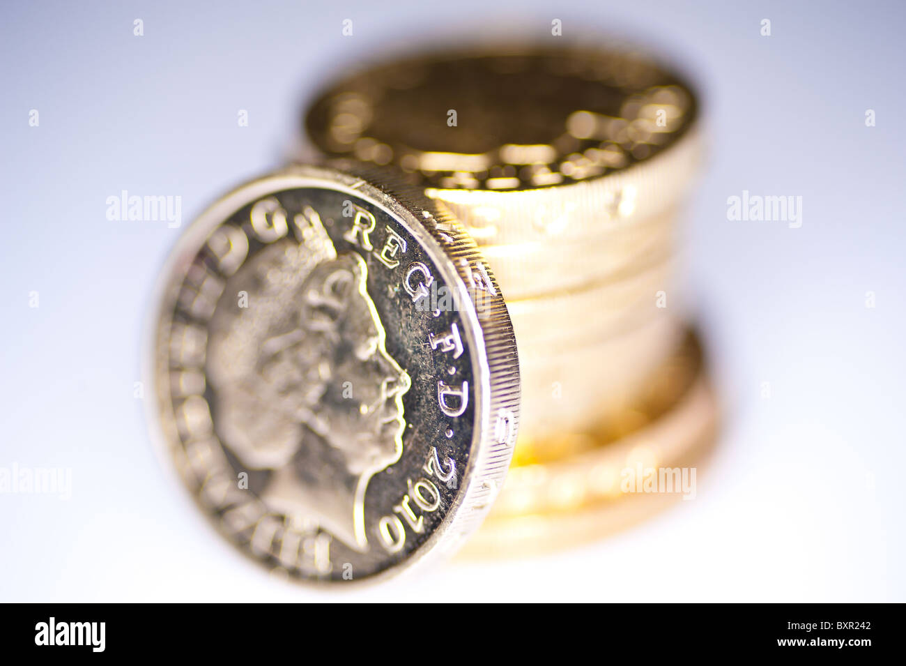 British Pound Coin Foto Stock