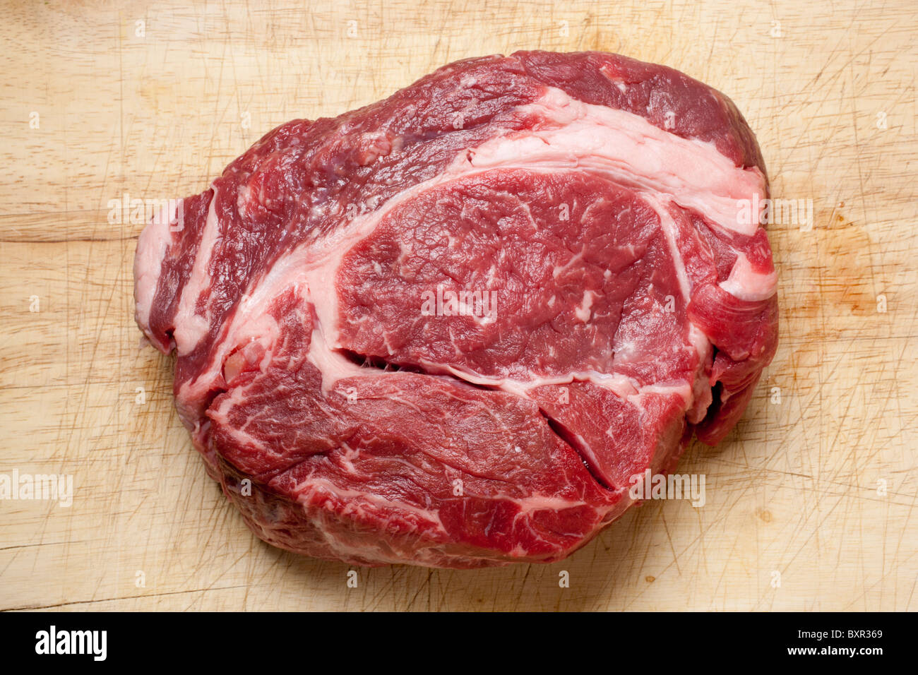 Carni bovine disossate; arrosto del mandrino Foto Stock