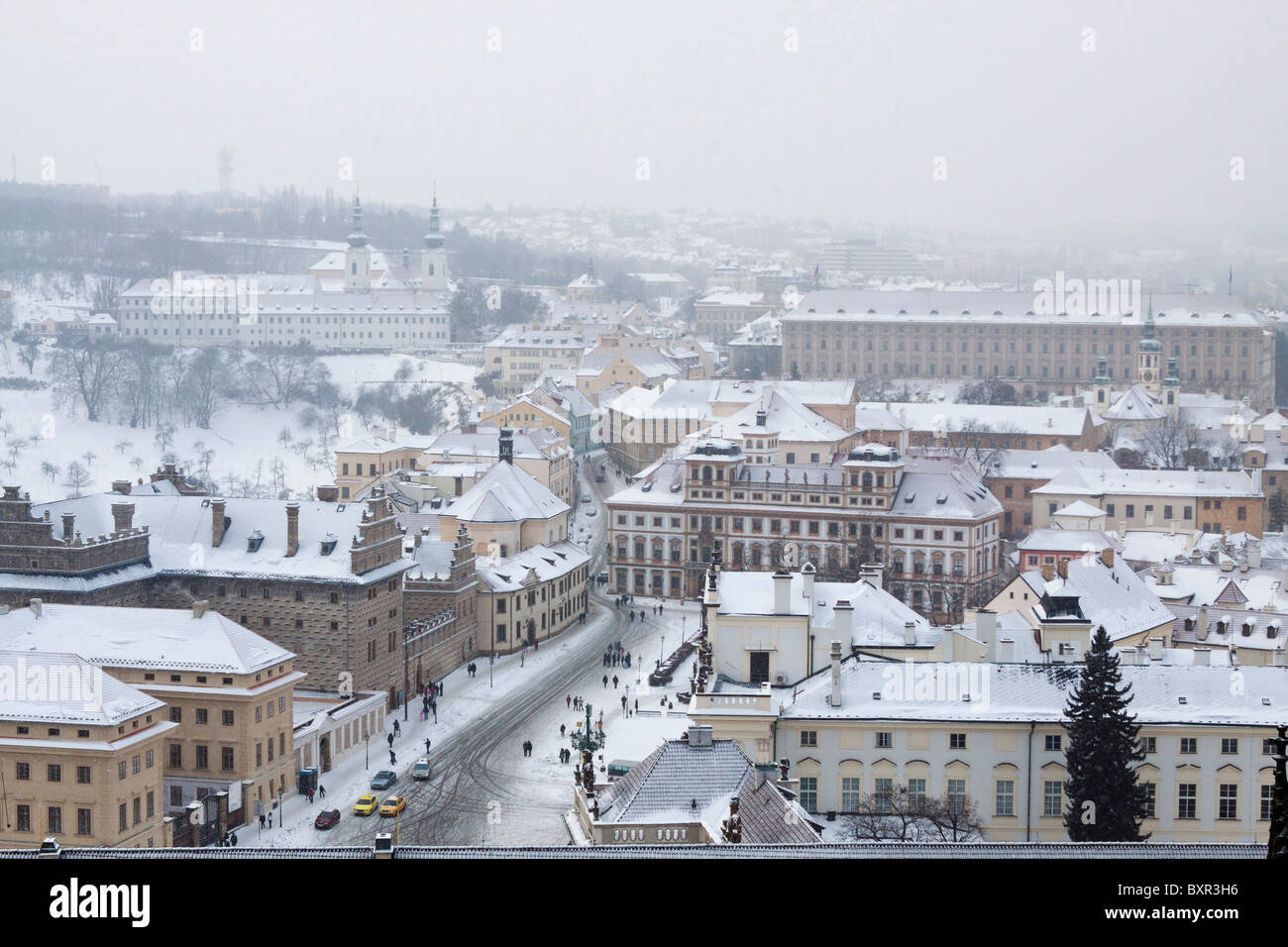Praga, come si vede dalla Cattedrale di San Vito Foto Stock