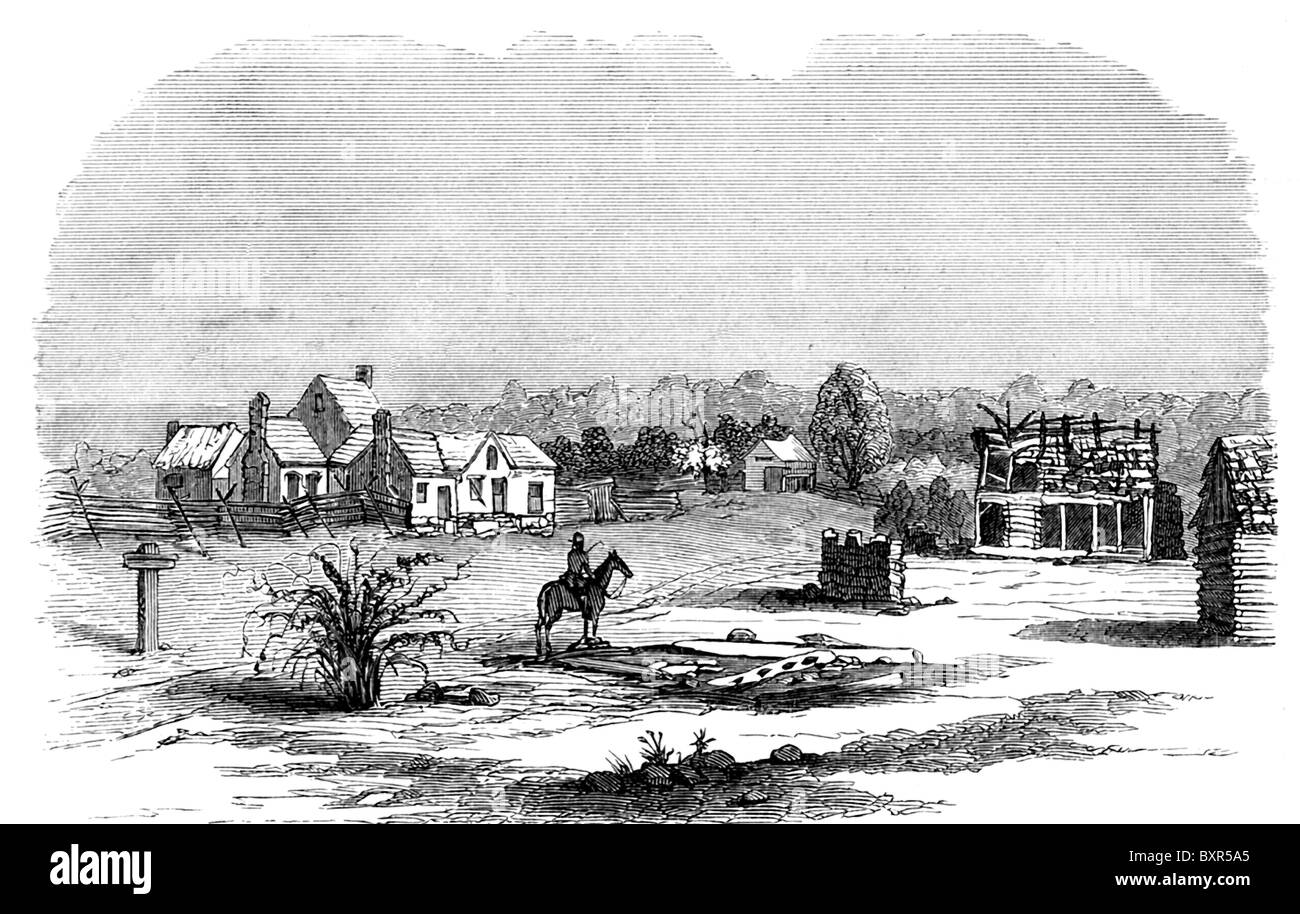 La battaglia di Guilford Court House (nella foto qui) nella Carolina del Nord il 15 marzo 1781, è stata battaglia importante nella Rivoluzione Americana. Foto Stock
