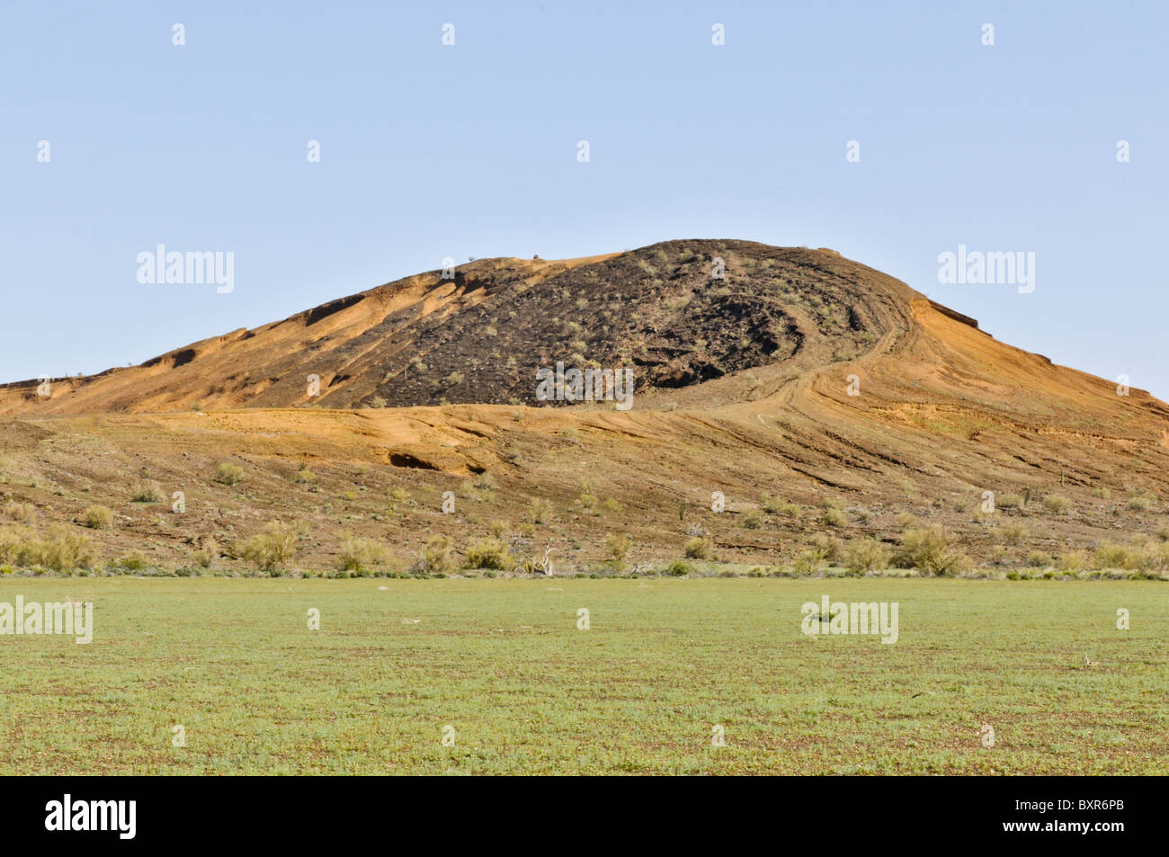 Strati di tufo sul Cerro Colorado cratere, El Pinacate Riserva della Biosfera area vulcanica, Sonora, Messico Foto Stock