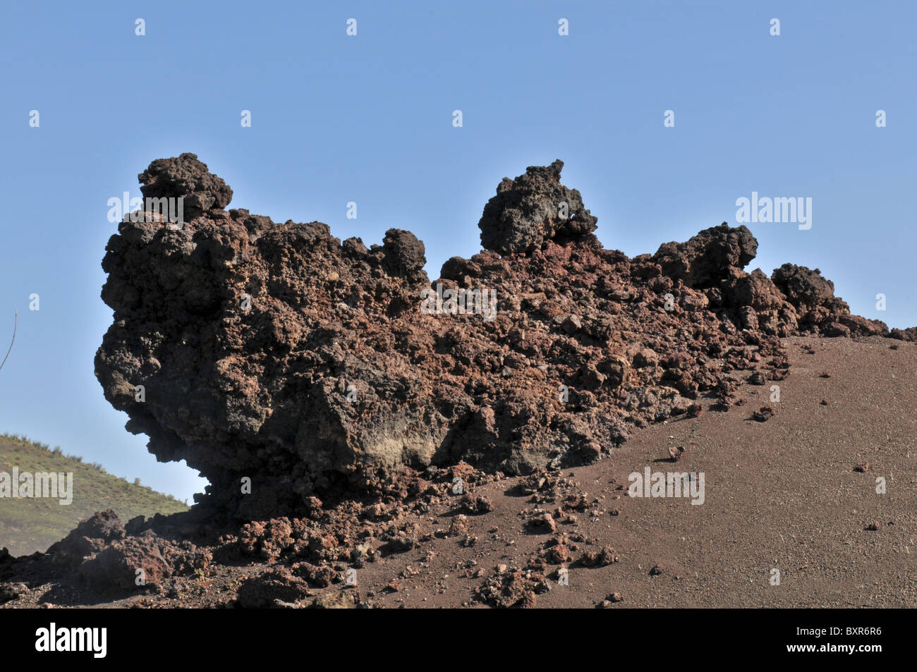 Di forma irregolare la lava in El Pinacate Riserva della Biosfera, Sonora, Messico Foto Stock