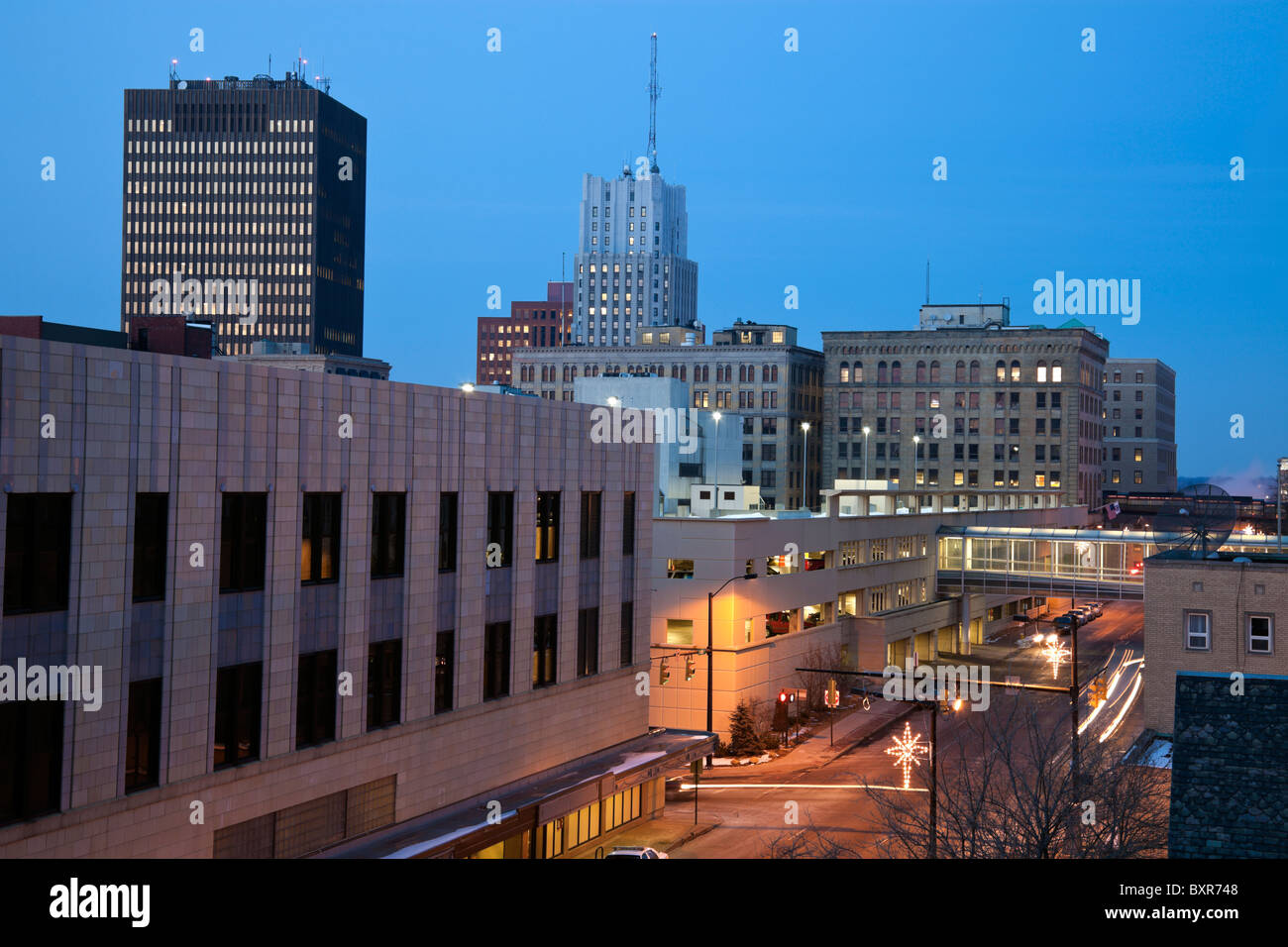Notte in Akron Foto Stock