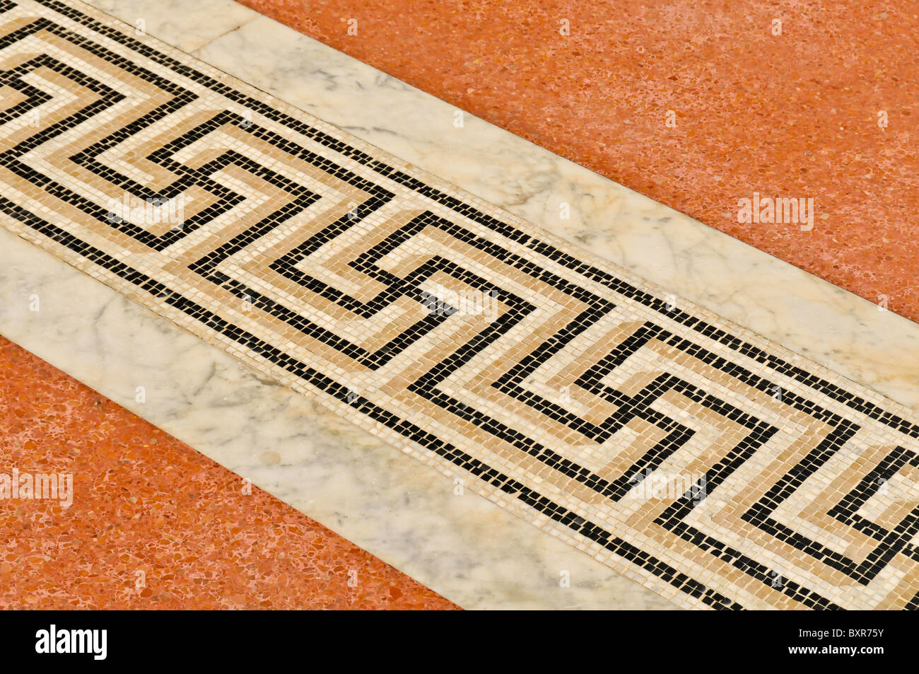 Mosaico in Villa Getty, Malibu, California Foto Stock