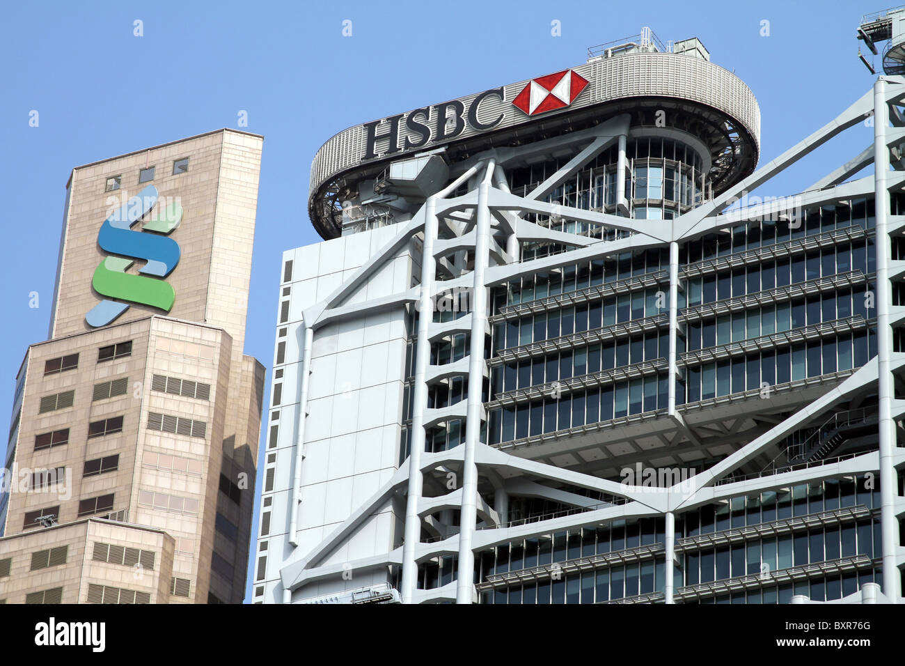 Quartieri Generali della banca HSBC Edificio principale di Hong Kong, Cina Foto Stock