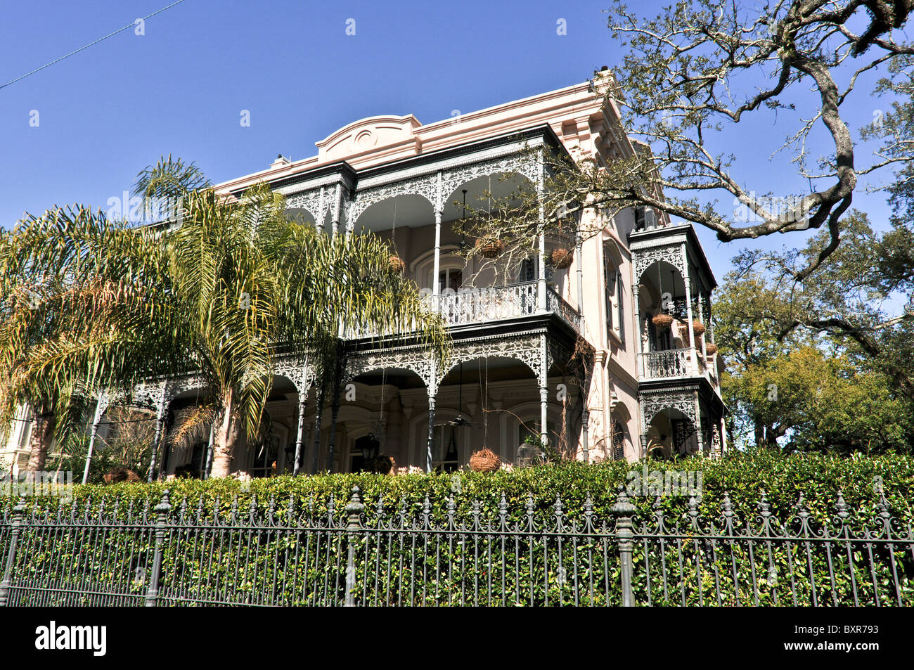Carroll House, 1869 Italianamente stile, Garden District, New Orleans, Louisiana Foto Stock