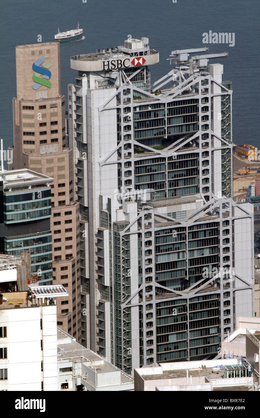 I quartieri generali della banca HSBC edificio principale di Hong Kong, Cina Foto Stock