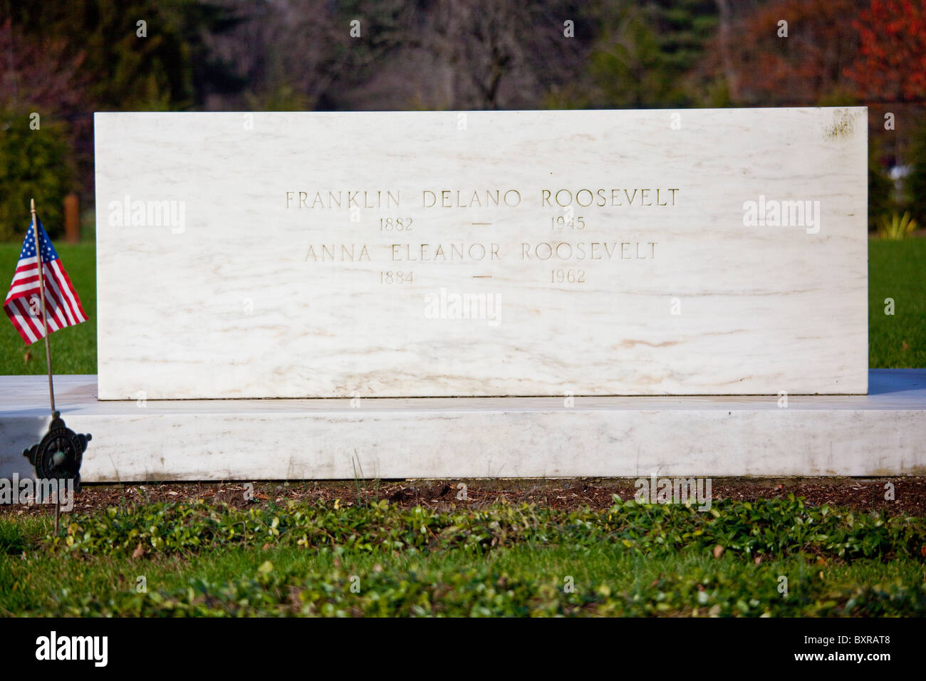Tomba di Franklin D Roosevelt, FDR home, Hyde Park, New York Foto Stock
