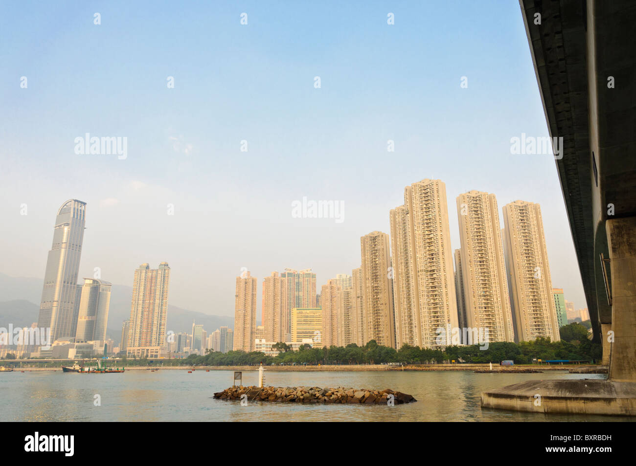 Edifici alti, Hong Kong. Si prega di fare clic qui per ulteriori informazioni. Foto Stock