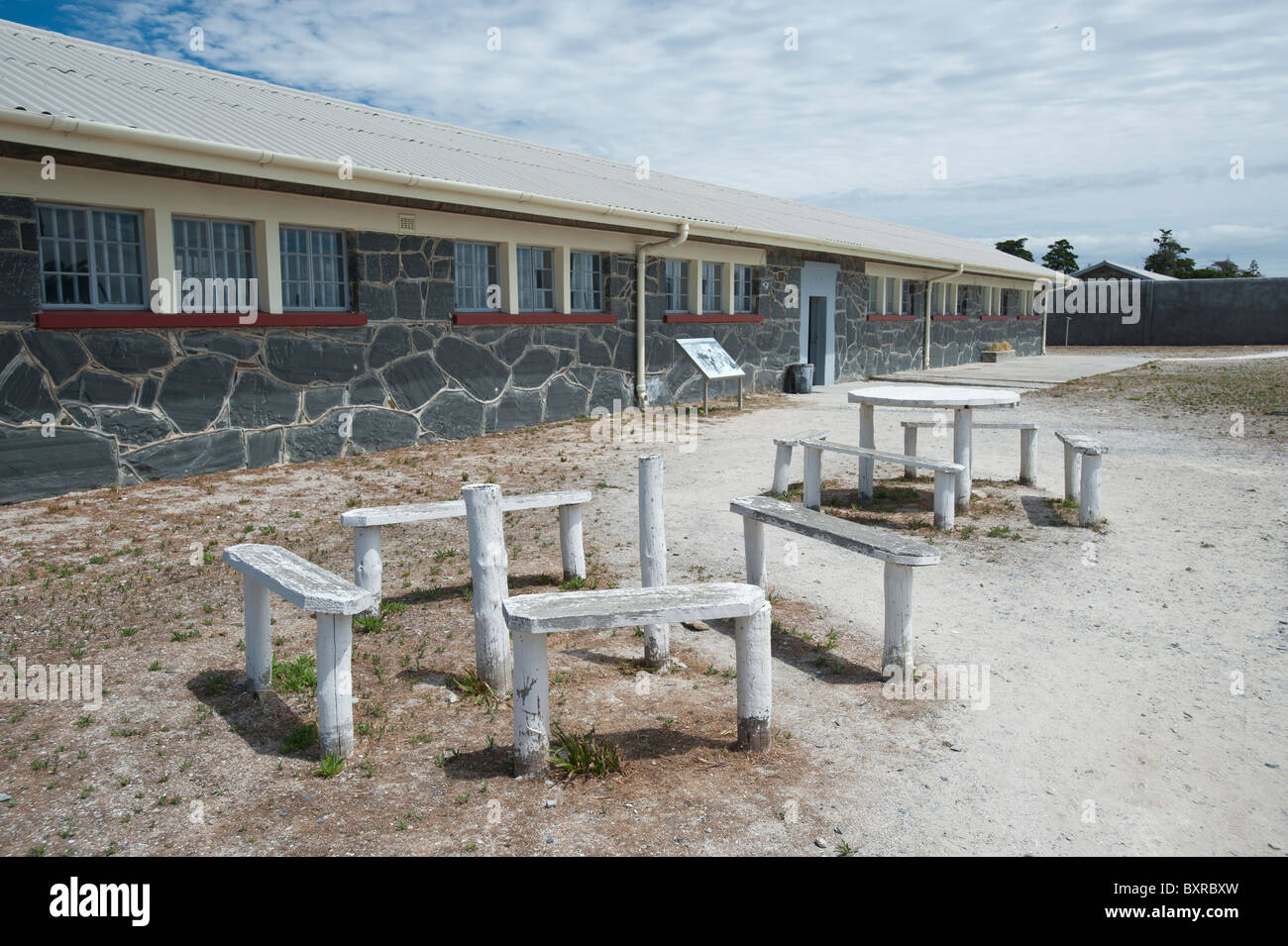 Gli edifici della prigione di Robben Island Prigione di Massima Sicurezza complessa, Cape Town, Sud Africa Foto Stock