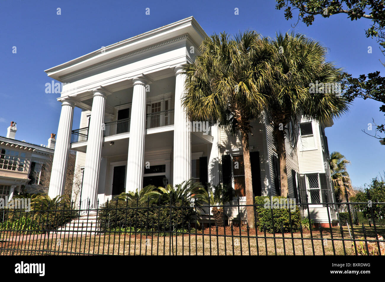 1840s Revival Greco house Garden District, New Orleans, Louisiana Foto Stock