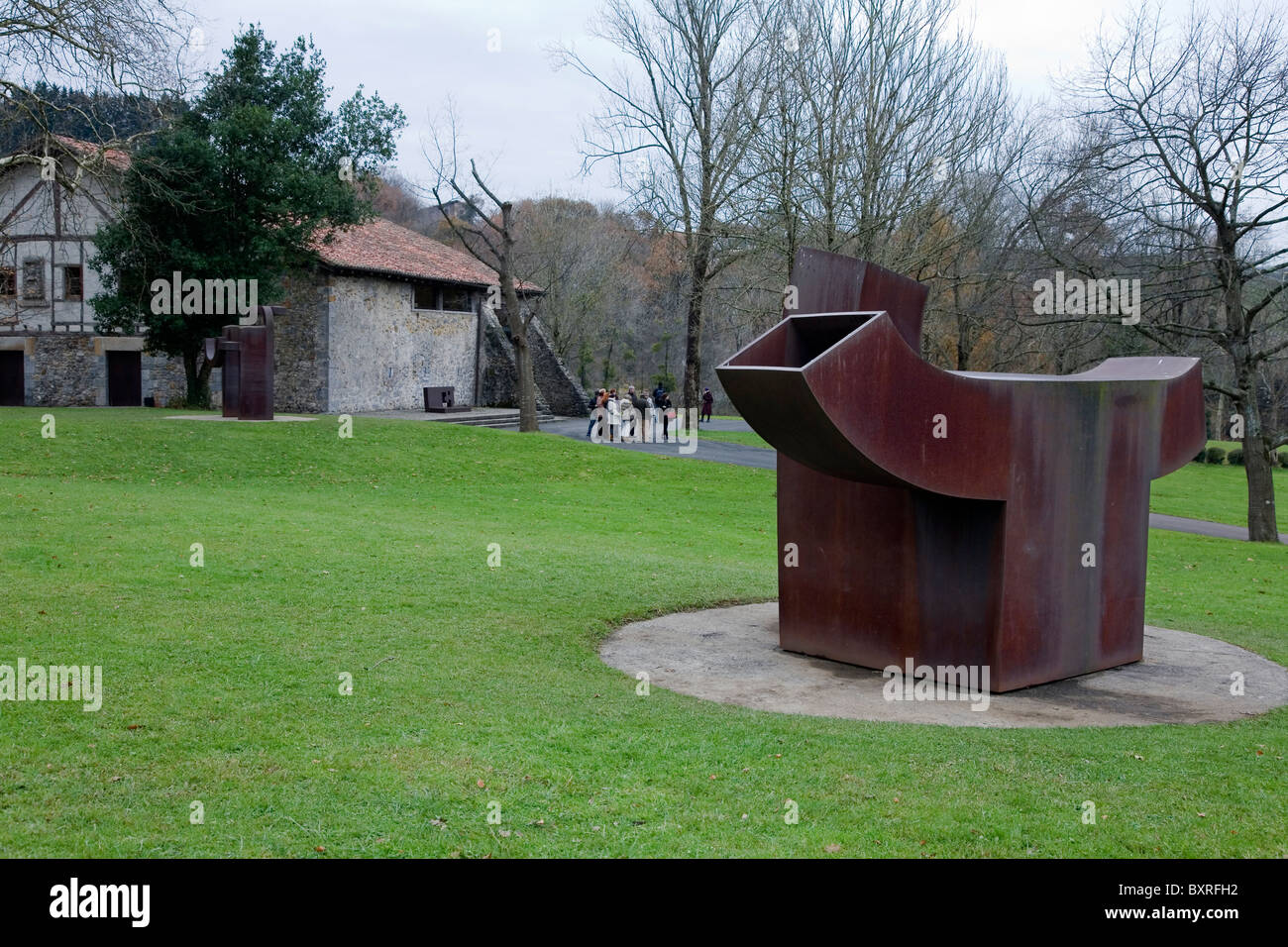 Sculture in un giardino. Foto Stock