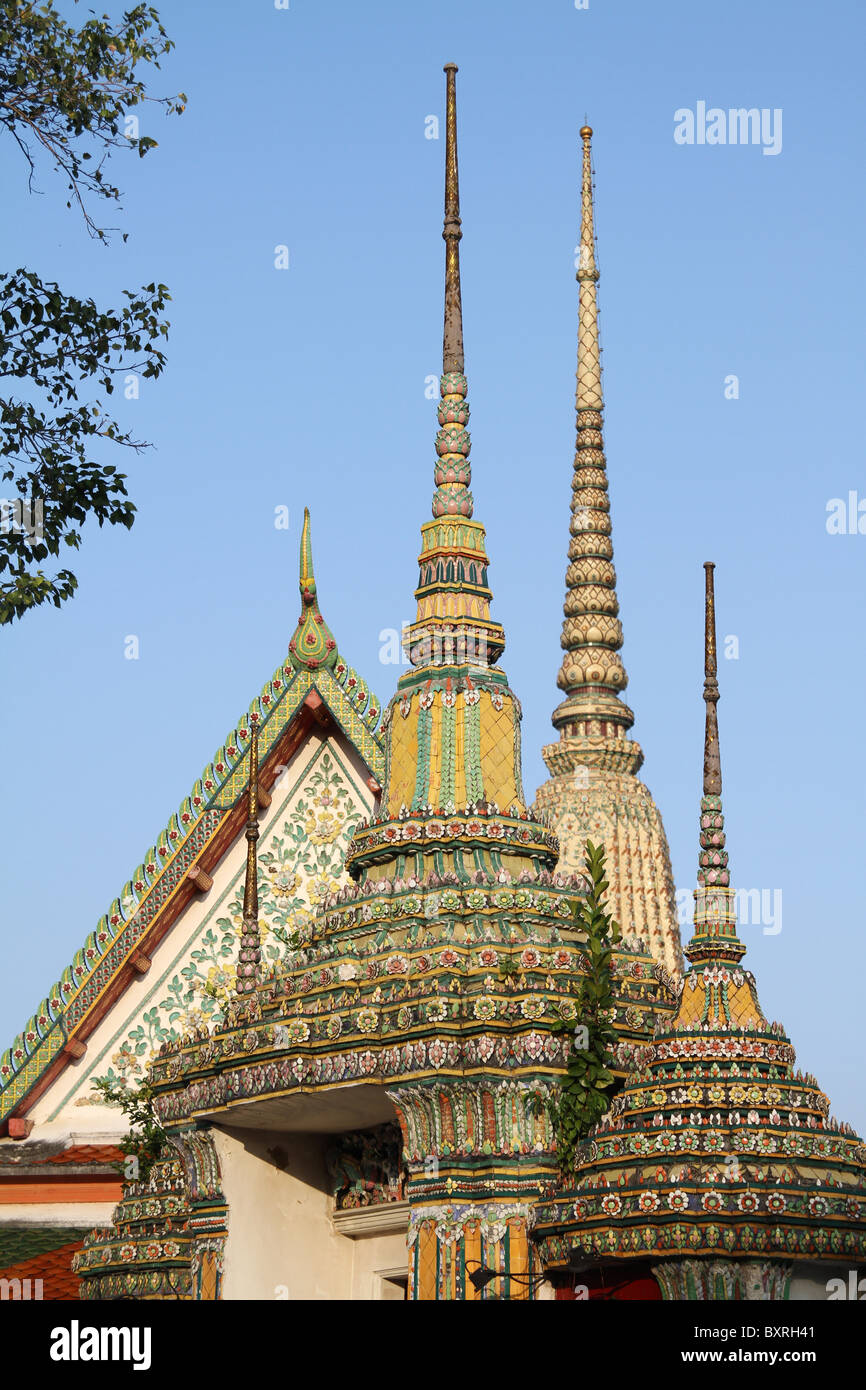 Wat Pho tempio complesso a Bangkok, in Thailandia Foto Stock