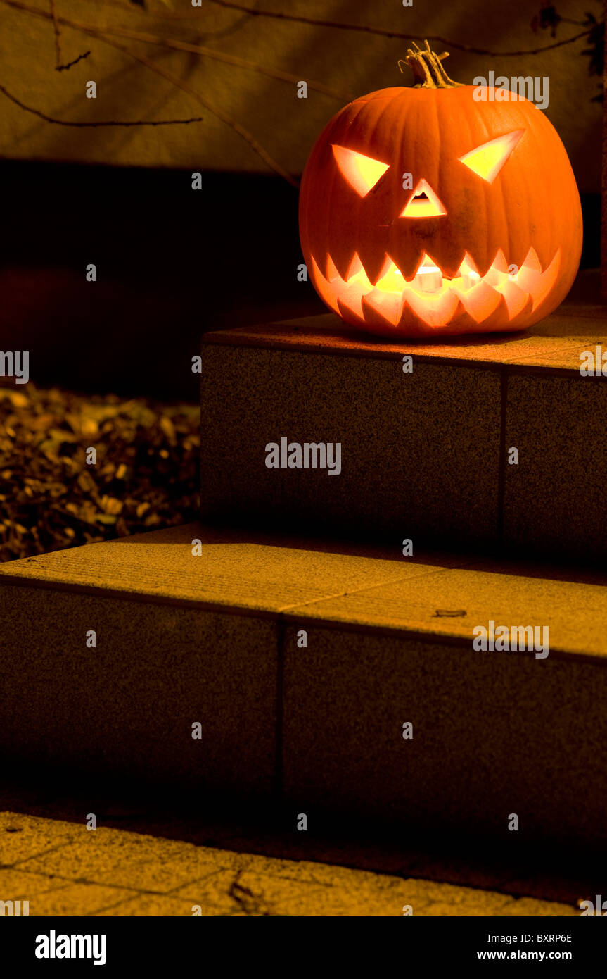 Zucca di Halloween Foto Stock